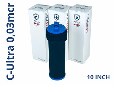 3x - AQUA Logic - Filter Element - Inline - C-Ultra - 0,03mcr - 10 INCH - Gen2
