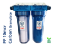 AQUA Logic - Inline Pre-Filter Combi 3/4 - PP + Carbon Granulate -  10 INCH - (inbouw voorfilter / douchefilter)