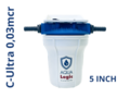 AQUA Logic - Inline 3/8 - C-Ultra - 0.03mcr - 5 INCH - Gen2 - (inbouw-waterfilter)